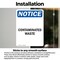Signmission Contaminated Waste, 10 in W x Rectangle, Vinyl Decal OS-2PACK-NS-D-1014-V-10811 - alternate 3